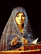 Antonello da Messina Virgin Annunciate oil on canvas